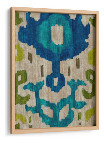 Cuadro Enmarcado Pino Teal Ikat I 60x80, Chariklia Zarris
