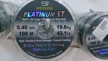 Nylon Tanza Platinum Xt Ottoni C/100mt Japon 0.40 Mm 19.6 Kg