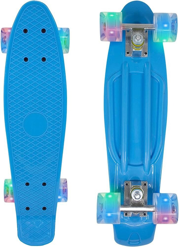 Patineta Tipo Penny Con Luz Led Azul