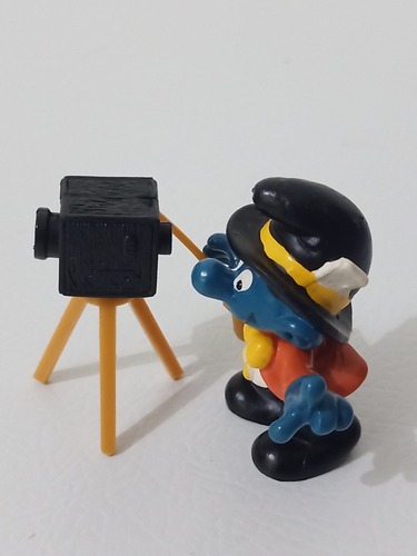 Pitufo Camarógrafo Pitufos Schleich De Colección (Usado)