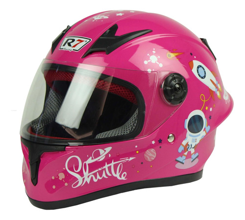 Casco Cerrado  Motociclista Junior R7 Racing Astronauta  