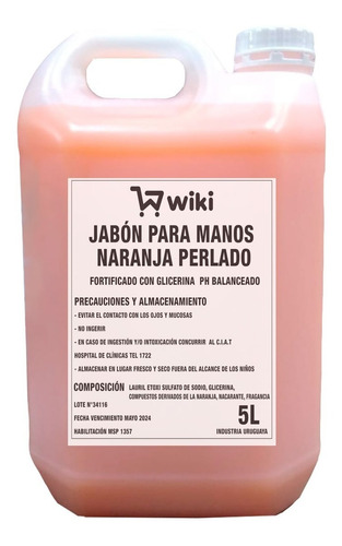 Jabón Líquido Para Manos Perlado Coco - 5l -