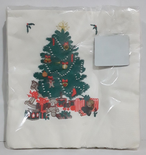 Paquete De 25 Servilletas Navideñas 17,50 Cms X 16 Cms