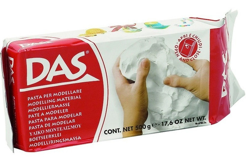 Pasta Masa Das Blanca P Modelar Cerámica Fría Sin Horno 500g