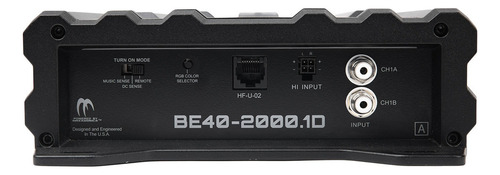 Amplificador Hifonics Be40-2000.1d 1500w 1 Ch Con Epicentro Color Negro
