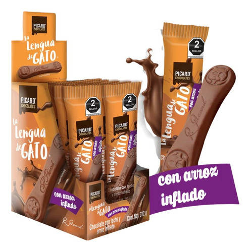 Lenguas De Gato Con Arroz Inlfado Picard Chocolates
