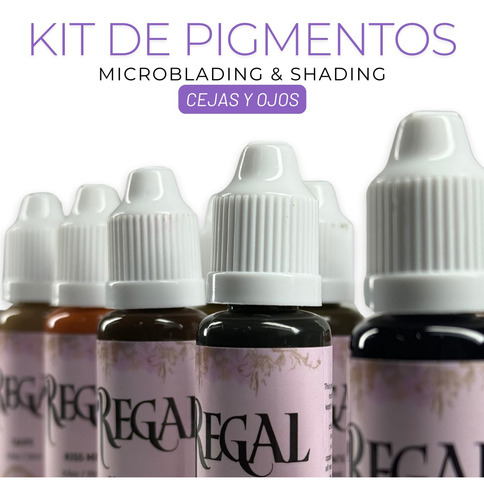 Kit Pigmento Microblading Regal Cejas Y Ojos 7pcs