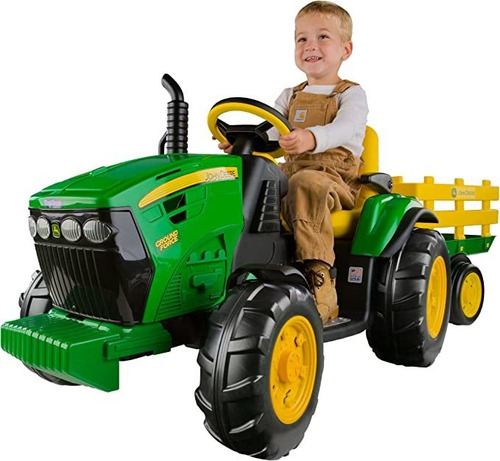 Peg Perego John Deere Ground Force Tractor Con Remolque