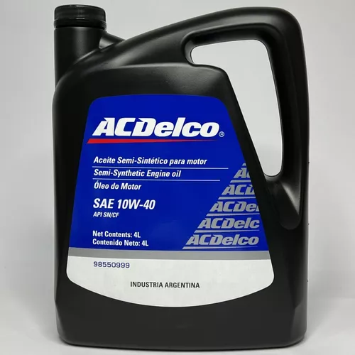 Aceite Motor Acdelco 10w40 Api Sn/cf 4 Litros Semisintético