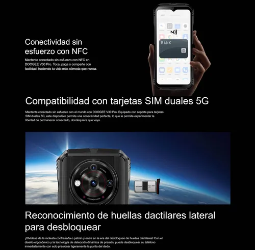 Doogee V30 Pro - Celular Resistente Conexión 5g Gps Wifi