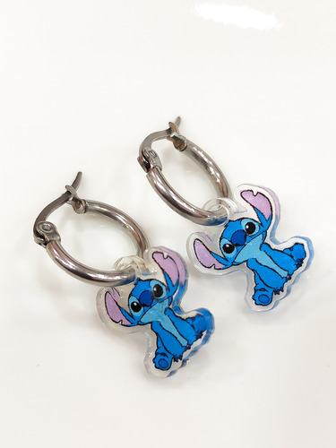 Aros Argolla Acero Quirurgico Stich Nenas Lilo