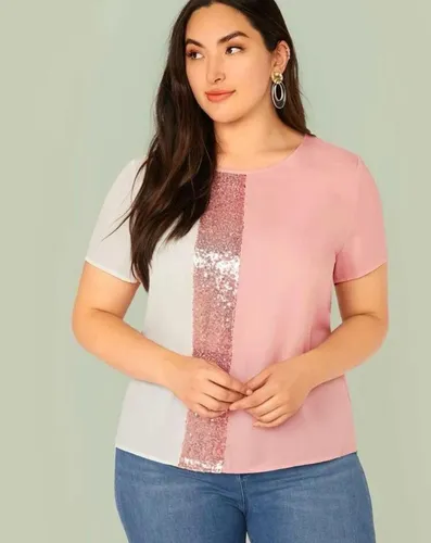 Top lentejuelas tallas grandes sale