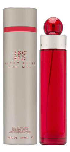Perfume Perry Ellis 360° Red Para Hombre, 200 Ml, Eau De Toi