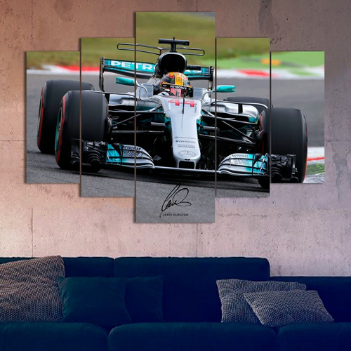 Cuadro Poliptico F1 Lewis Hamilton (110x80 Cm)