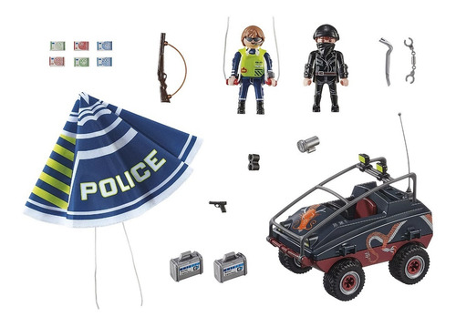 Playmobil 70781 City Action Paracaídas Vehículo Anfibio