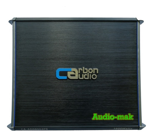 Amplificador Nano Carbon Audio Clase D 4ch 1600w Color Negro