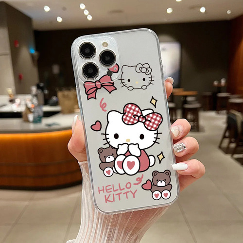 Funda De Teléfono Sanrio Hello Kitty Para iPhone 15 14 13 12