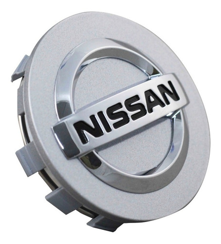 Set Centros Tapón De Rin Nissan 54mm Plateado