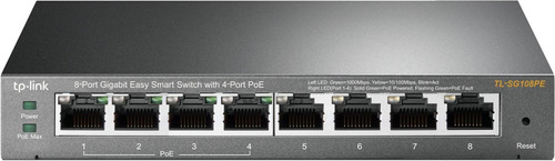 Tp-link Tl-sg108pe, Conmutador Poe Gigabit De 8 Puertos, Fác