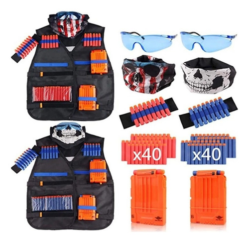 Juego De Chaleco Táctico Y Lentes Para Nerf2 Para Niño Q