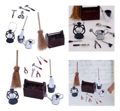 Juego De Herramientas Para Casa De Muñecas 1/12, Accesorios
