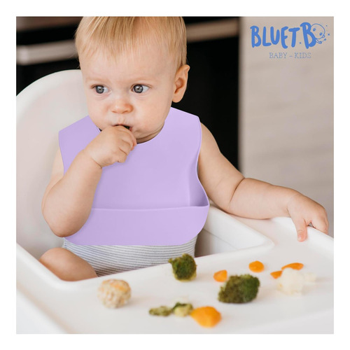 Bluet B Conjunto De 3 Baberos De Silicona Impermeables Para