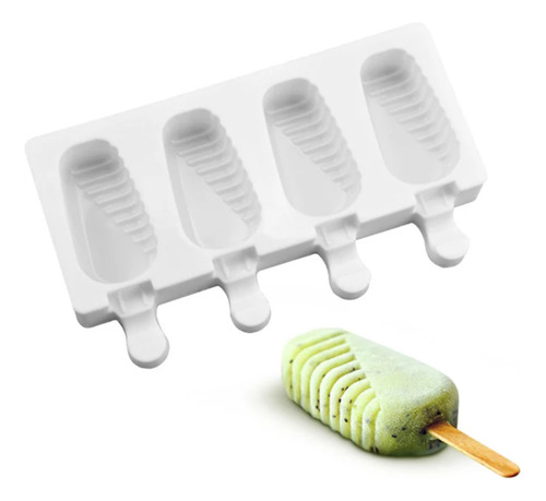 Molde Silicona Mini Paletas Hielo Rayadas Bocadillos Postres Color Sorpresa