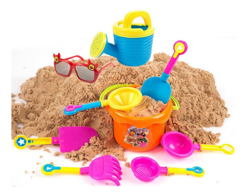 9x Juego De Juguetes De Arena De Playa Al Aire Libre, Palas,