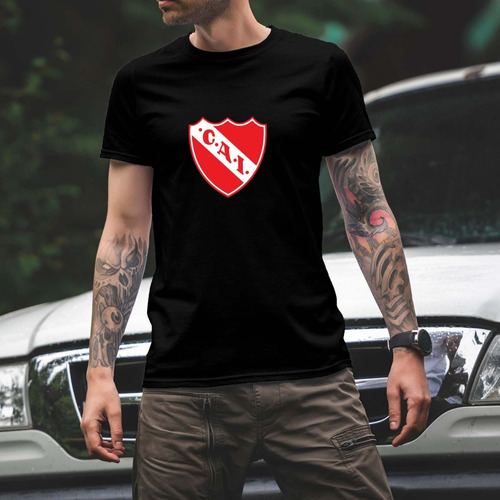 Remera Independiente Escudo Algodón Peinado Unisex Y Niños