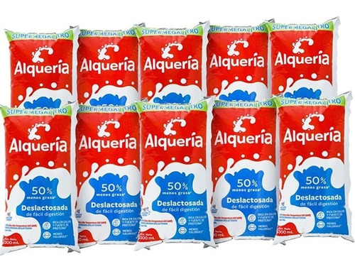 Leche Deslactosada Alqueria 1.3 L X 10 Un - mL a $6