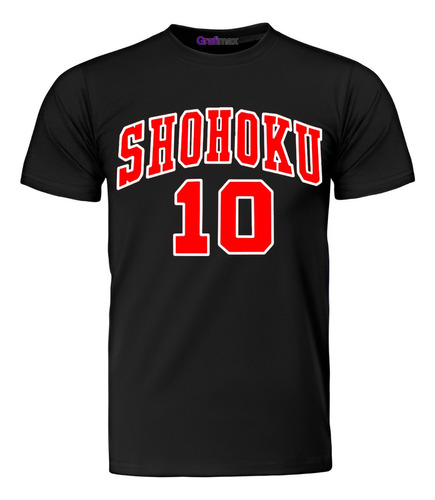 Polera Shohoku 10 Slam Dunk Hanamichi Sakuragui  Grafimax