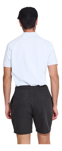 Bermuda Short Lino Casual Next & Co Lisb Marino Hombre