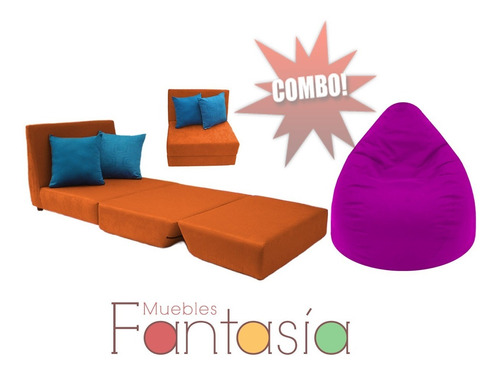 Silla Cama Lido 70 Cm + Obsequio / Muebles Fantasía 