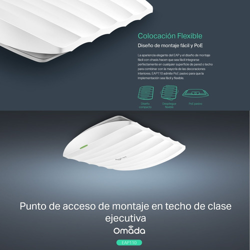 Access Point De Techo Wifi N 300mbps, Tp-link Eap110