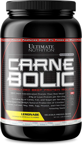 Ultimate Nutrition | Carnebolic Beef Isolate | 2lb | Lemon