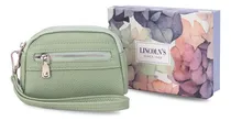 Comprar Monedero Doble Cierre Bolsillo Monedas Dama Lincolns Color Salvia