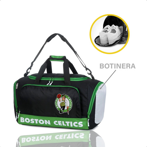 Combo Nba Bolso + Botella Boston Celtics Basket Deportiva