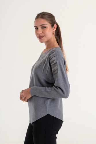 Sweater Importado Talia Mujer De Lycra Con Stras Premium