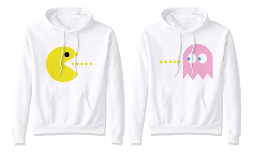 Sudadera Parejas Puntos Pacman Juego Amigos Atrapa