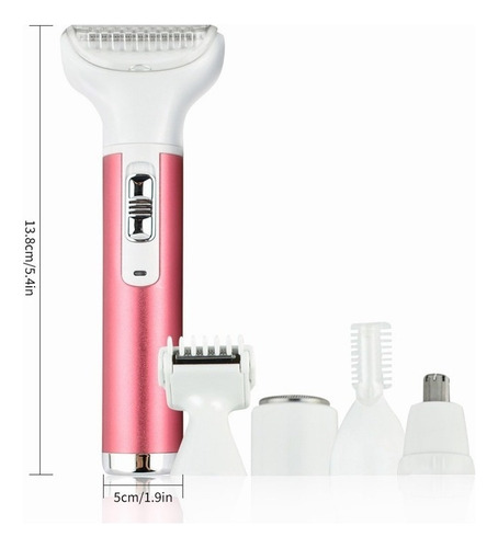 . Depilador Facial E Corporal Feminino 5 Em 1 Usb
