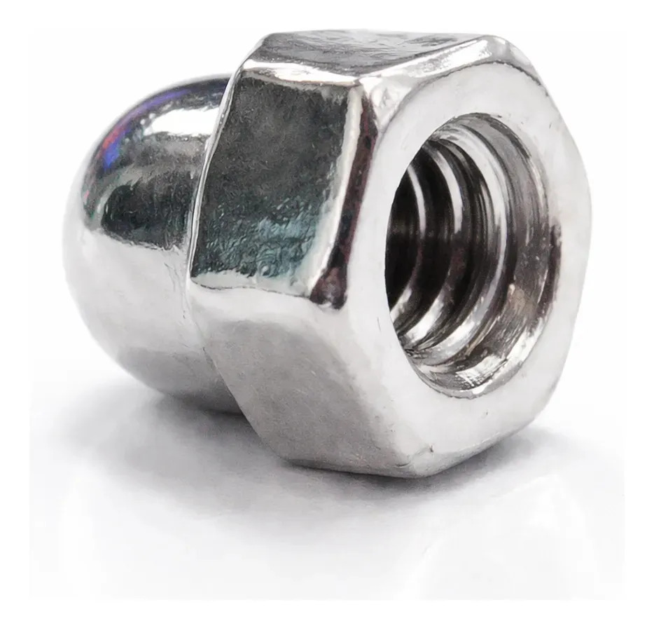 Porca Calota Cega Inox M4 Com 10 Peças