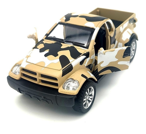 Miniatura De Ferro Pick-up Camionete Camuflada Militar 1:43