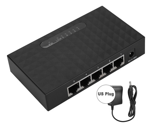 Hub Lan Gigabit Ethernet Rápido De 5 Puertos A 10/100/1000 M
