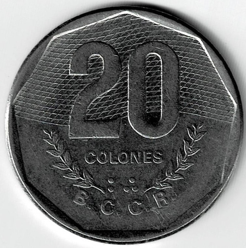 Moneda  De  Costa  Rica  20  Colones  1985  Xf  +++++