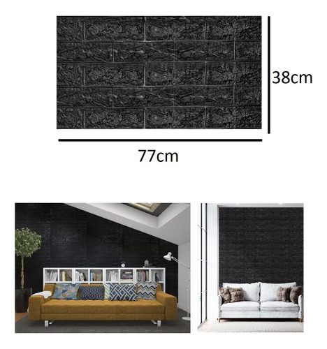 10 Painel 3d Revestimento Parede Tijolinho 70x77 Adesivo