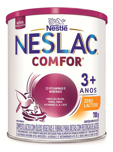 Composto Lácteo Neslac Comfor Zero Lactose 700g Nestlé