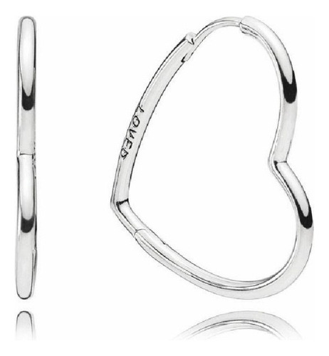 Aros Plata Corazon Loved Pandora Original Empaque