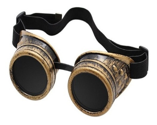 Gafas Googles Steampunk Gotico Retro Gafas De Soldar Dorado