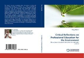 Libro Critical Reflections On Professional Education For ...