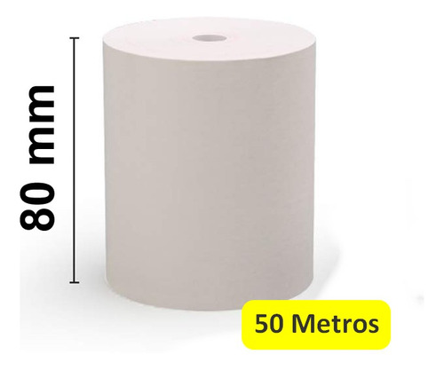 Rollo Termico 80mm X 50 Mts Paquete 10 Unidades